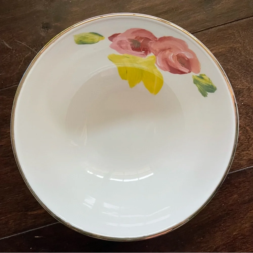 Vintage Anthropologie 2 PIECE Anais Bowl + Dinner Plate set